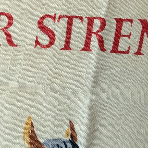 Vintage Guinness LinenTea Towel - Scene with Horse Cart Delivery Man Bird - Picture 5 of 12